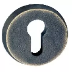 Schlüsselrosette 3004 rund Stahl Bronze PZ 
