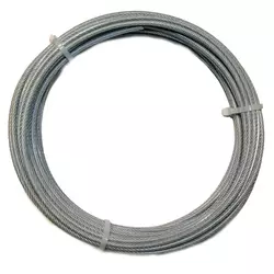 Drahtseil verzinkt als Ring PVC-Klar ummantelt