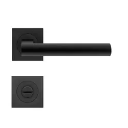 Türdrücker-WC-Rosettengarnitur "Madeira" eckig 8mm Kosmos schwarz