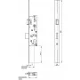 Rohrrahmen-Renovierungsschloss Nr. 1438 Flachstulp Falle+Riegel 5mm vorstehend Niro