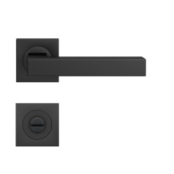 Türdrücker-WC-Rosettengarnitur Seattle eckig 8mm Kosmos schwarz